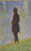 Georges Seurat Angler oil painting artist